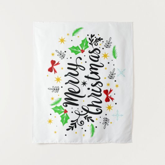 feestelijke feestkerst wandkleed (Voorkant)