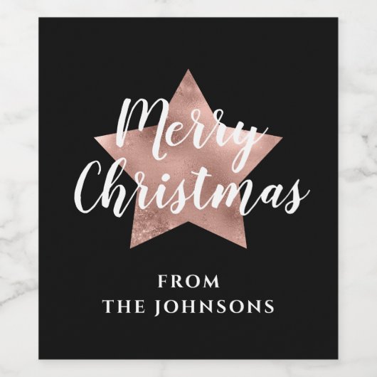 feestelijke feestkerst wijn etiket (Enkel label)