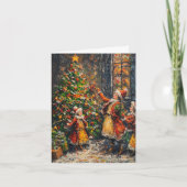 Feestelijke feestvreugde" feestdagen kaart (Voorkant)