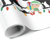 Feestelijke Fido Fiasco Kerstpoepende Hond Cadeaupapier (Rol Hoek)