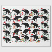 Feestelijke Fido Fiasco Kerstpoepende Hond Cadeaupapier (Vlak)