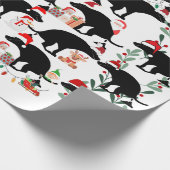 Feestelijke Fido Fiasco Kerstpoepende Hond Cadeaupapier (Hoek)