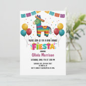 Feestelijke Fiesta Baby Shower Uitnodiging (Staand voorkant)
