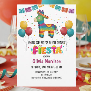 Feestelijke Fiesta Baby Shower Uitnodiging