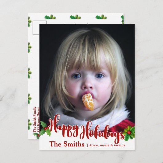 Feestelijke fijne feestdagen Calligrafie | Hulst | (Voorkant / Achterkant)