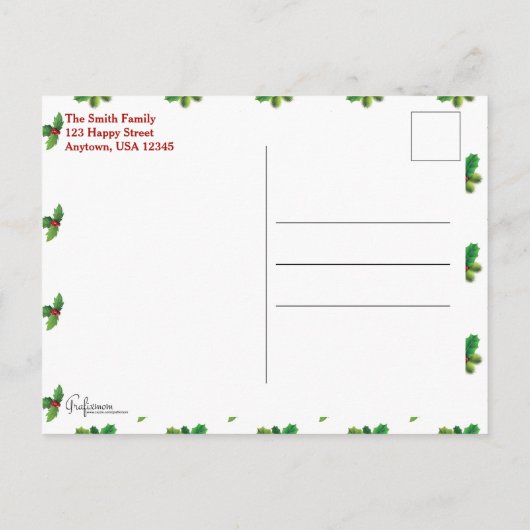 Feestelijke fijne feestdagen Calligrafie | Hulst | (Achterkant)