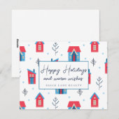 Feestelijke fijne feestdagen makelaardij  feestdagenkaart (Voorkant / Achterkant)