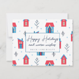 Feestelijke fijne feestdagen makelaardij  feestdagenkaart