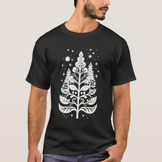 Feestelijke Fir Delight Kerstboom T-shirt (Voorkant)