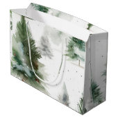 Feestelijke Fir Tree Gift Bag Groot Cadeauzakje (Achterkant Gekanteld)