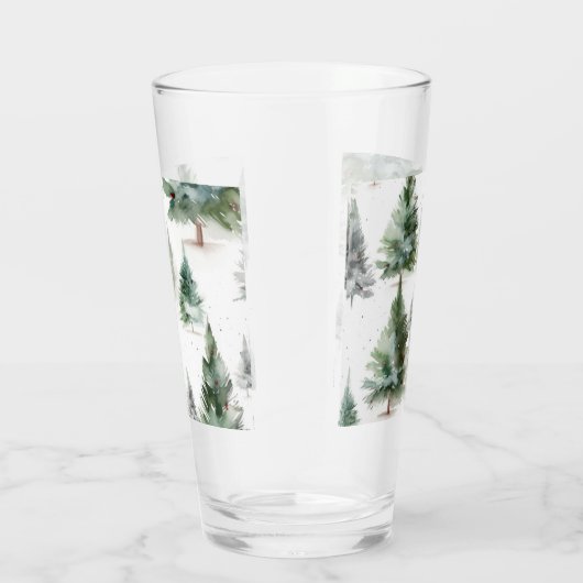 Feestelijke Fir Tree Glass Tumbler (Rechts)