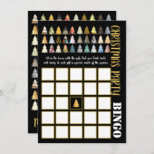 Feestelijke Fir Trees, Kerstfeest Bingo Kaart (Voorkant / Achterkant)
