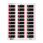 Feestelijke Flamingo en Roze Rut Etiket (Full Sheet)
