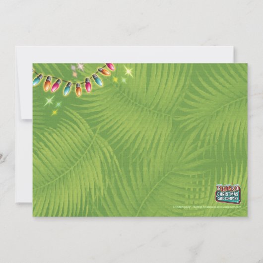 Feestelijke Flamingo Kerstfeest uitnodigingen (Achterkant)