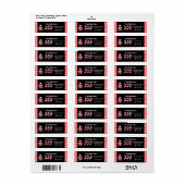 Feestelijke Flamingo's en Roze Plaid Etiket (Full Sheet)