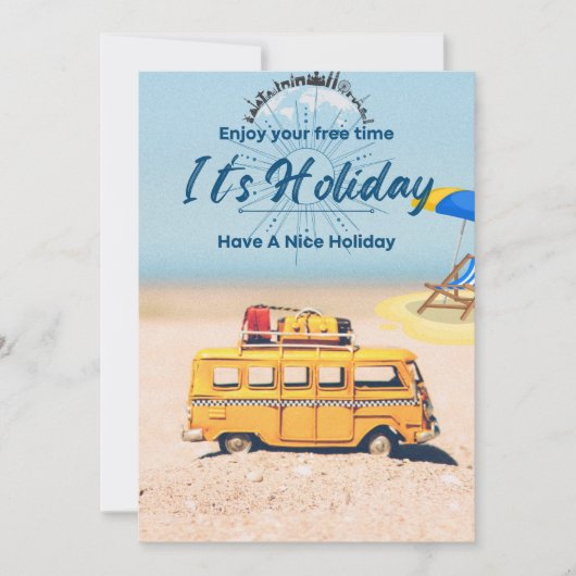 Feestelijke Flat Holiday Kaart - Uniek Wenskaart (Voorkant)