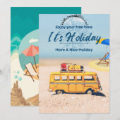 Feestelijke Flat Holiday Kaart - Uniek Wenskaart (Voorkant / Achterkant)