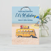 Feestelijke Flat Holiday Kaart - Uniek Wenskaart (Staand voorkant)