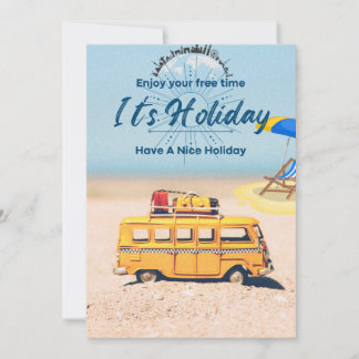 Feestelijke Flat Holiday Kaart - Uniek Wenskaart