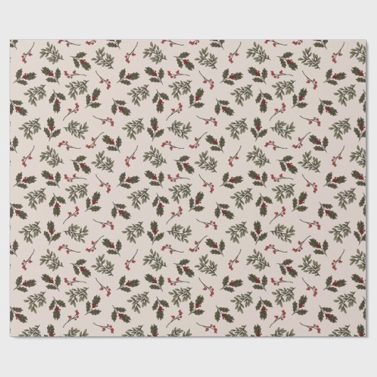 Feestelijke flora cadeaupapier (Vlak)