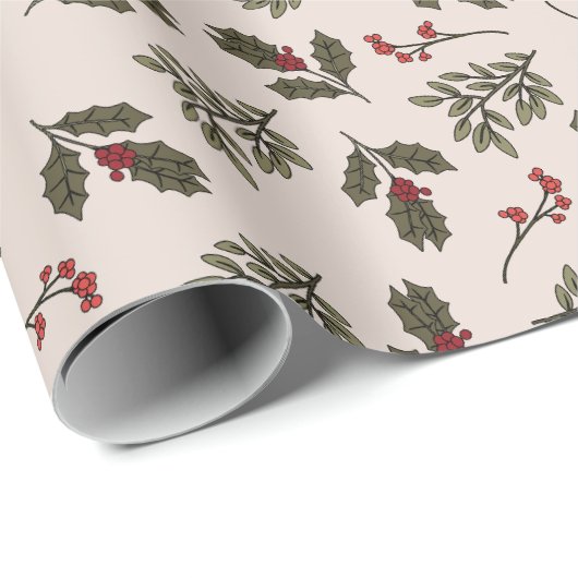 Feestelijke flora cadeaupapier (Rol Hoek)