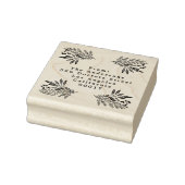 Feestelijke Flora Vrolijk Kerstmis Gouden Inkt Rubberstempel (Stempel)