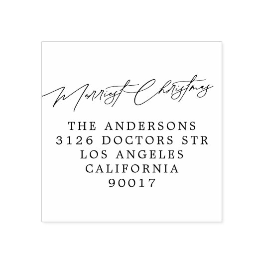 Feestelijke Flora Vrolijk Kerstmis Zilveren Inkt Rubberstempel (Afrduk)