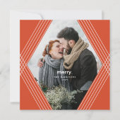 Feestelijke Focus | Horizontaal Oranje | Foto Feestdagenkaart (Voorkant)