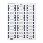 Feestelijke focus | marineblauw | etiket (Full Sheet)