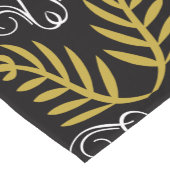 Feestelijke Foliage Gold Art Deco  Chique Vakantie Korte Tafelloper (Hoek)