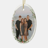 Feestelijke Foliage Lijst Foto Keramisch Ornament (Links)