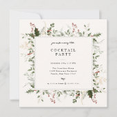 Feestelijke Foliage Lijst Holiday Party Kaart (Voorkant)