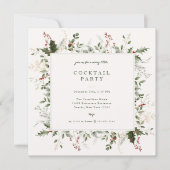 Feestelijke Foliage Lijst Holiday Party Kaart (Voorkant)