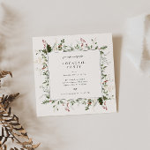 Feestelijke Foliage Lijst Holiday Party Kaart