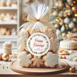 Feestelijke Foliage Wreath Holiday Ronde Sticker