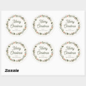 Feestelijke Foliage Wreath Holiday Ronde Sticker (Vel)