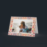 Feestelijke Folk Art Tegel Lijst Vakantiefoto Feestdagen Kaart<br><div class="desc">Kleurrijke feestelijke volkskunst patroon tegel lijst,  foto vakantie kaart. Inside card biedt een drie foto collage sjabloon ruimte en meerdere tekstregels voor persoonlijke boodschap,  namen en jaar.</div>