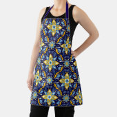 Feestelijke Folk Art Tegel Pattern All Over Print  Schort (Insitu)