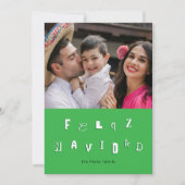 FEESTELIJKE FONT FELIZ NAVIDAD FOTO FEESTDAGENKAART (Voorkant)
