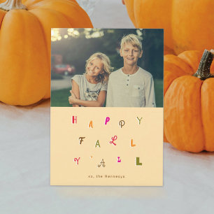 FEESTELIJKE FONT HERFST FOTO FEESTDAGENKAART
