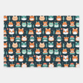 Feestelijke Forest Friends Wrapping Papier Bladen Inpakpapier Vel (Voorkant 2)