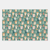 Feestelijke Forest Friends Wrapping Papier Bladen Inpakpapier Vel (Voorkant)