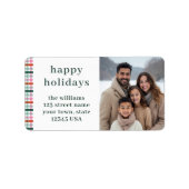 Feestelijke foto Modern Feestdagen Retouradres Etiket (Voorkant)