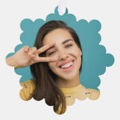 Feestelijke Foto Ornament Kaart met gezicht van de (Voorkant)