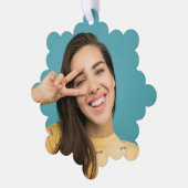 Feestelijke Foto Ornament Kaart met gezicht van de (Links)