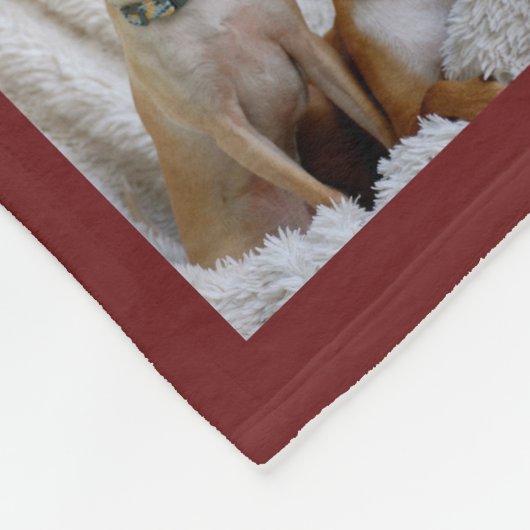 Feestelijke Fotocollage Kerst Monogram Fleece Deken (Hoek)