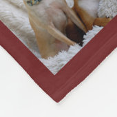 Feestelijke fotocollage Kerstmis monogram Fleece Deken (Hoek)