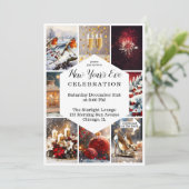 Feestelijke Fotocollage Oudejaarsfeest Kaart (Staand voorkant)