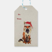 Feestelijke Fox Gift Label Cadeaulabel (Achterkant)