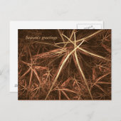 Feestelijke fractale strosterren feestdagenkaart (Voorkant / Achterkant)